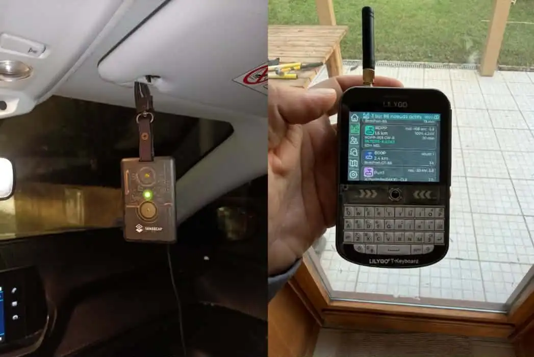 Resiliência em movimento: o nó T1000-E permitiu a um utilizador em Leiria manter-se ligado à rede Mesh dentro do carro durante a tempestade.