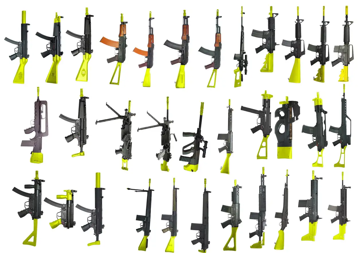 Pinturas das armas de airsoft