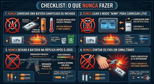 o que nunca fazer com as baterias