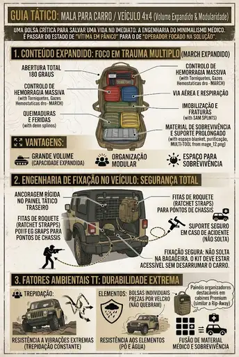 Mala para Carro / Veículo 4x4 (Grande volume, arrumação rígida e modular)