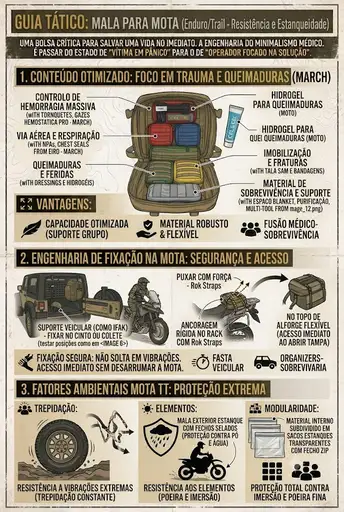 Mala para Mota (Enduro/Trail - Resistência à vibração, poeira e estanqueidade)
