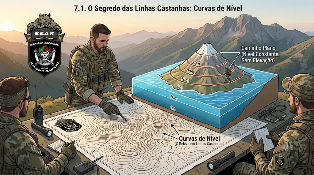 As Curvas de Nível (O Segredo das Linhas Castanhas)