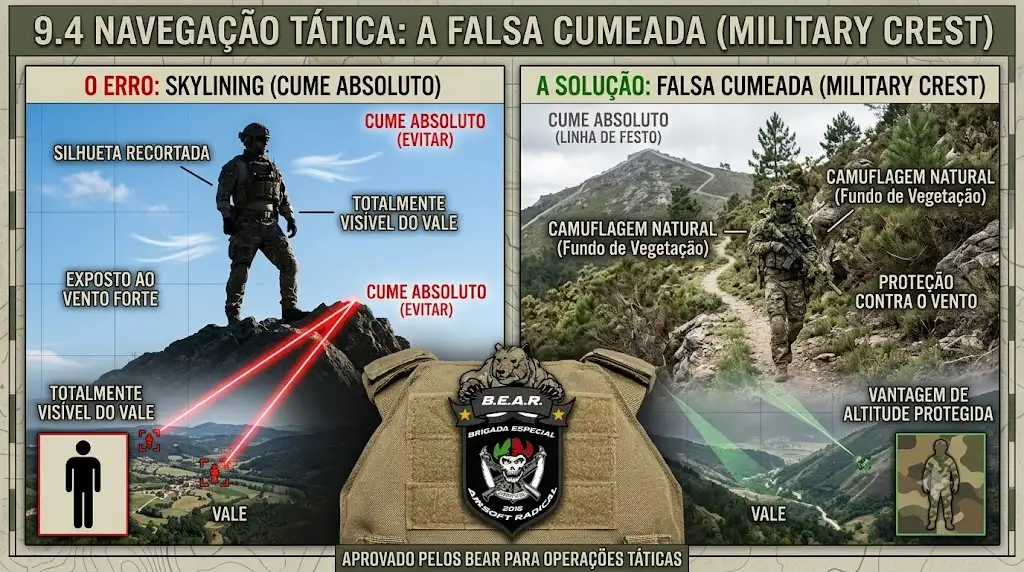 Navegação Tática: A Falsa Cumeada (Military Crest)