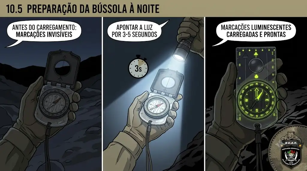 Preparação da Bússola à Noite