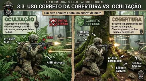 Uso Correto da Cobertura vs. Ocultação