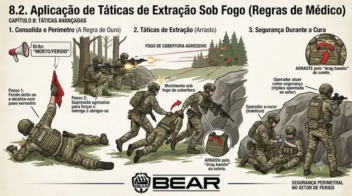 Aplicação de Táticas de Extração Sob Fogo (Regras de Médico)